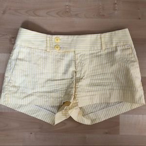 Banana Republic Yellow & white stripe shorts